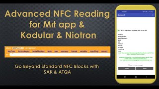 NFCPro1 -Video:2 Advanced NFC Reader (SAK & ATQA Support) for Kodular & App Inventor & Niotron
