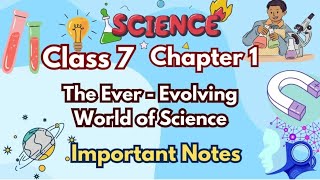 Class 7 Science Chapter 1 | The Ever-Evolving World of Science FULL Explanation 🔥 | Easy Notes cbse