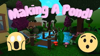 Making a Pond in Bloxburg! 🐸💗 | Speedbuild | JJ Plays