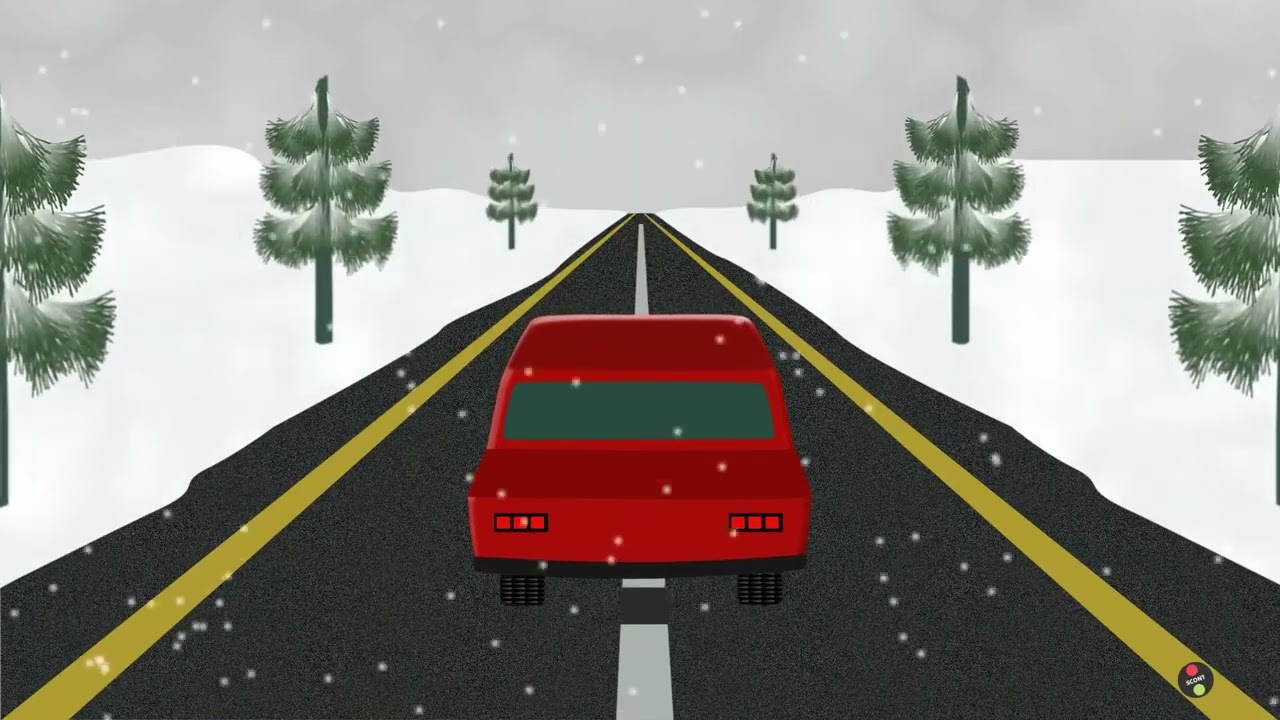 RED DRIFT 🚗🏔️ !! | A mesmerizing animation for relaxing #animation #relaxing #meditation