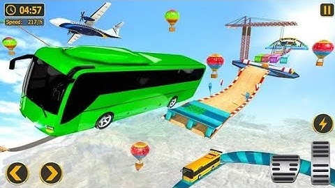 Impossible Bus Stunt driving 2022 - Maga Ramp Racing Driving Simulator Android gameplay