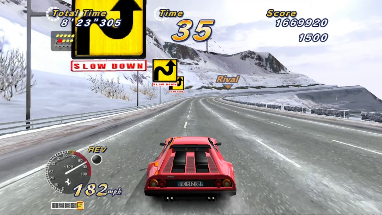 Outrun 2 SPDX (15 Continuous Course) OR2 stages - Teknoparrot (4K/60fps)