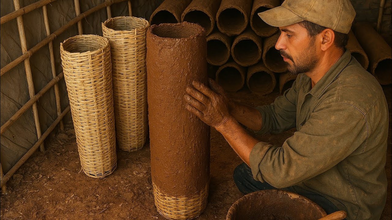 شاهد كيف يتم تغليف خلية نحل تقليدية بالطين لحمايتها