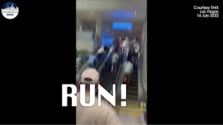 Loud shattering of glass door, mistaken for GUNFIRE, causes crowds to PANIC in Las Vegas