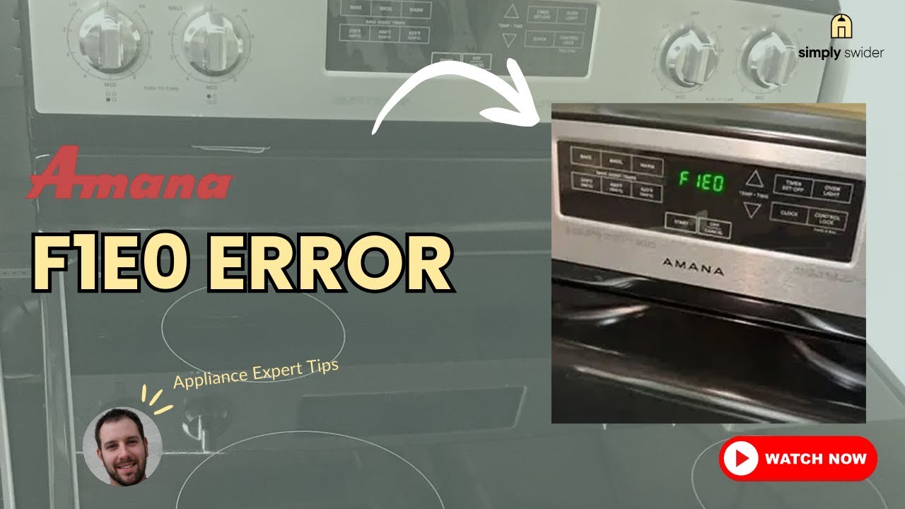 Amana Stove F1E0 Error Code? DON'T Call Repair! (Save $300+)