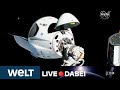 WELT LIVE dabei: SpaceX-Crew-Dragon-Kapsel nähert sich der ISS
