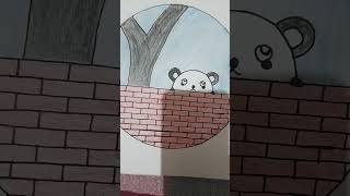 Panda Drawing In Circle