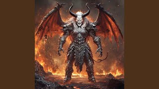 Fantastical Character with Bat Wings on Cobblestone Path