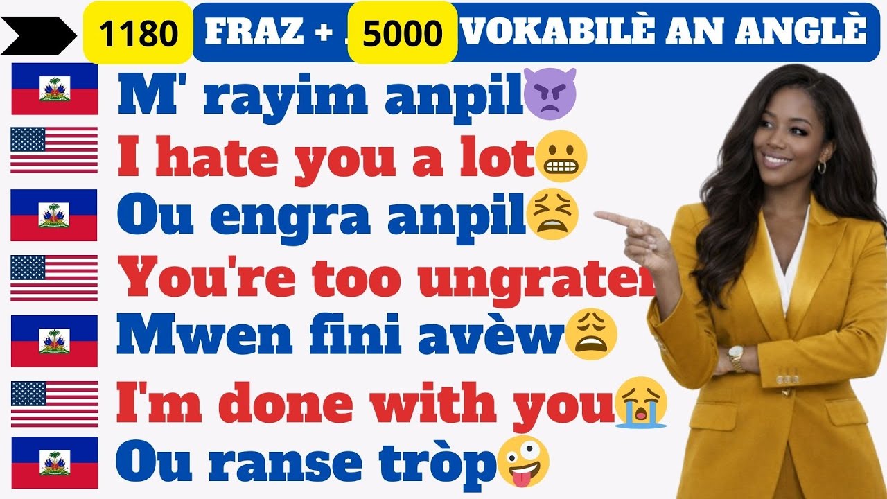 KOU ANGLÈ ONLINE 24/24 -APRANN PALE ANGLAIS RAPID -APRANN PALE ANGLÈ -KOU ANGLAIS -PALE ANGLÈ