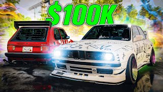 Need for Speed Unbound - $100,000 Budget Build (BMW M3 E30 & VW Golf GTI)
