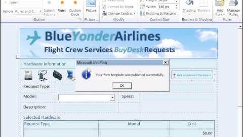 InfoPath 2010 OneClick Publishing Video