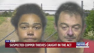 Suspected copper thieves caught in the act