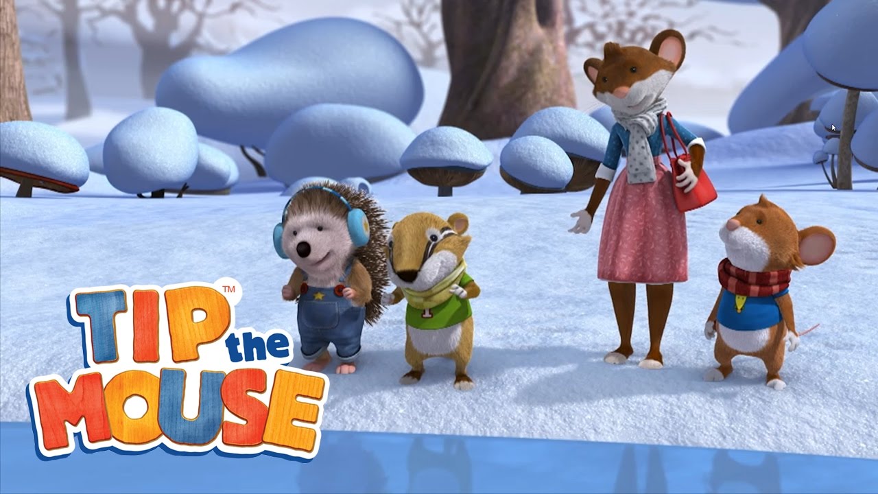 Tip tries iceskating - Tip the Mouse