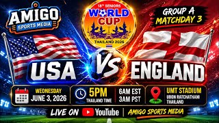 USA vs England | Senior World Cup 18th | Group A