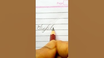 How to write September in cursive writing #calligraphy #handwriting #shorts #pencil #cursive