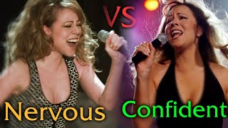 Nervous VS Confident Vocals - Mariah Carey