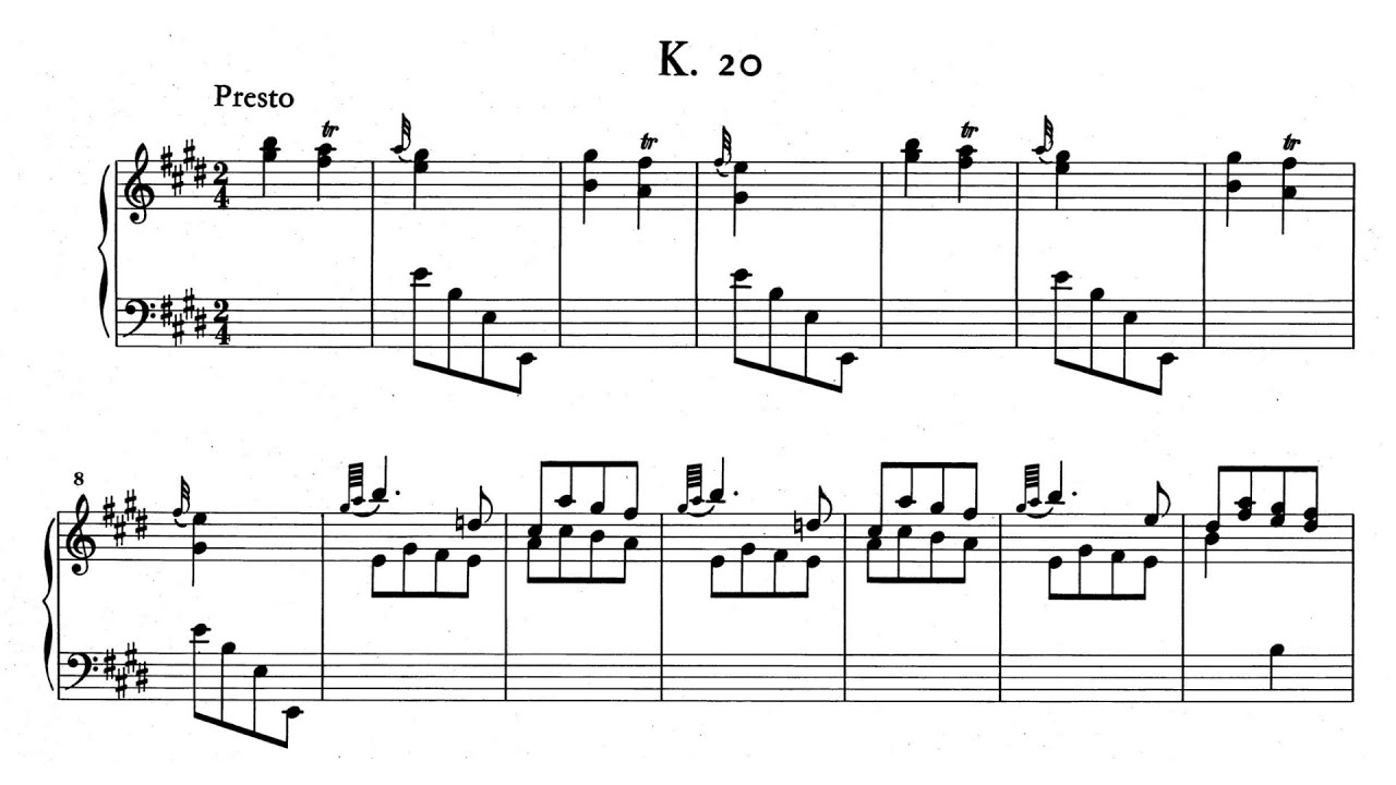 Scarlatti: Keyboard Sonata in E major 'Capriccio', K.20 - YouTube