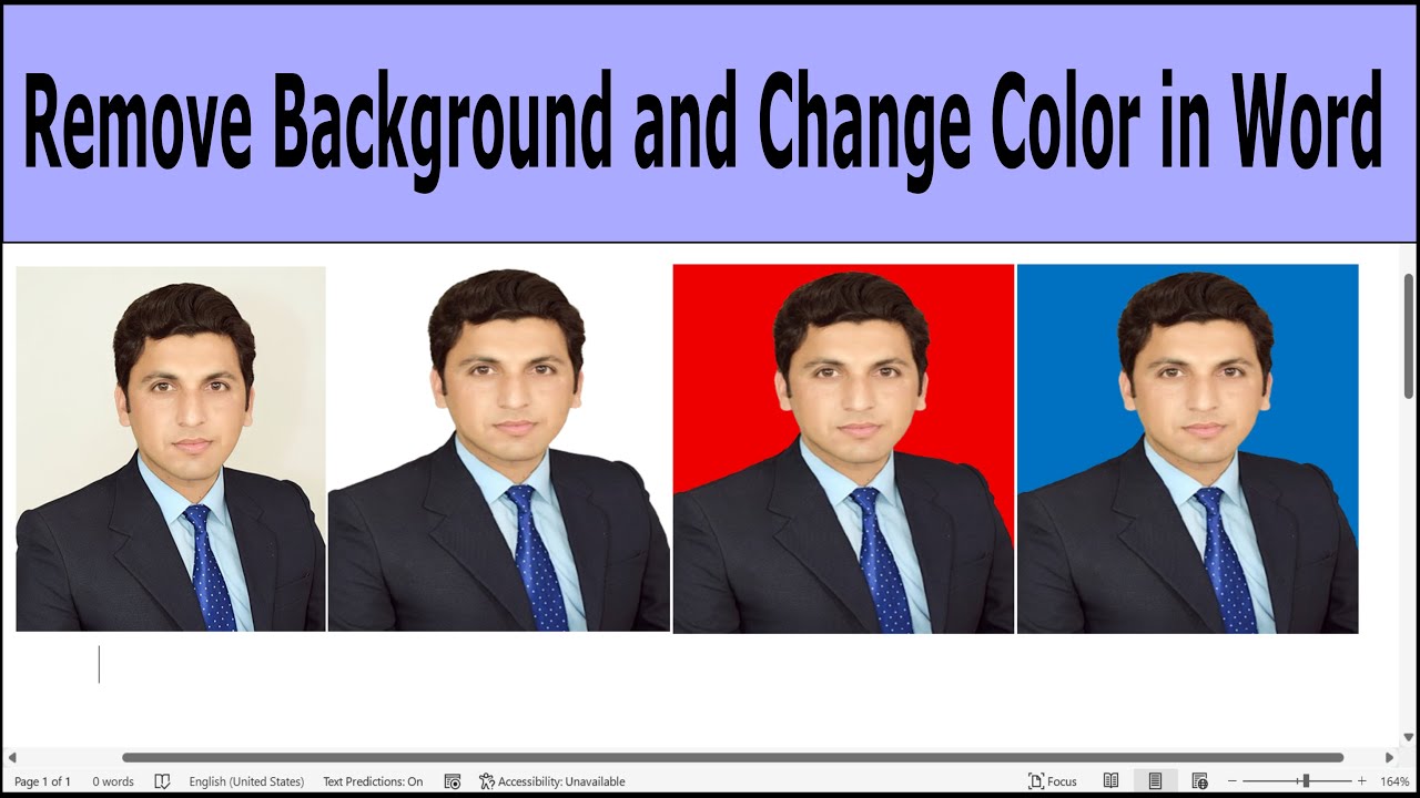 How to Remove Image Background and Change Color in Microsoft Word - YouTube