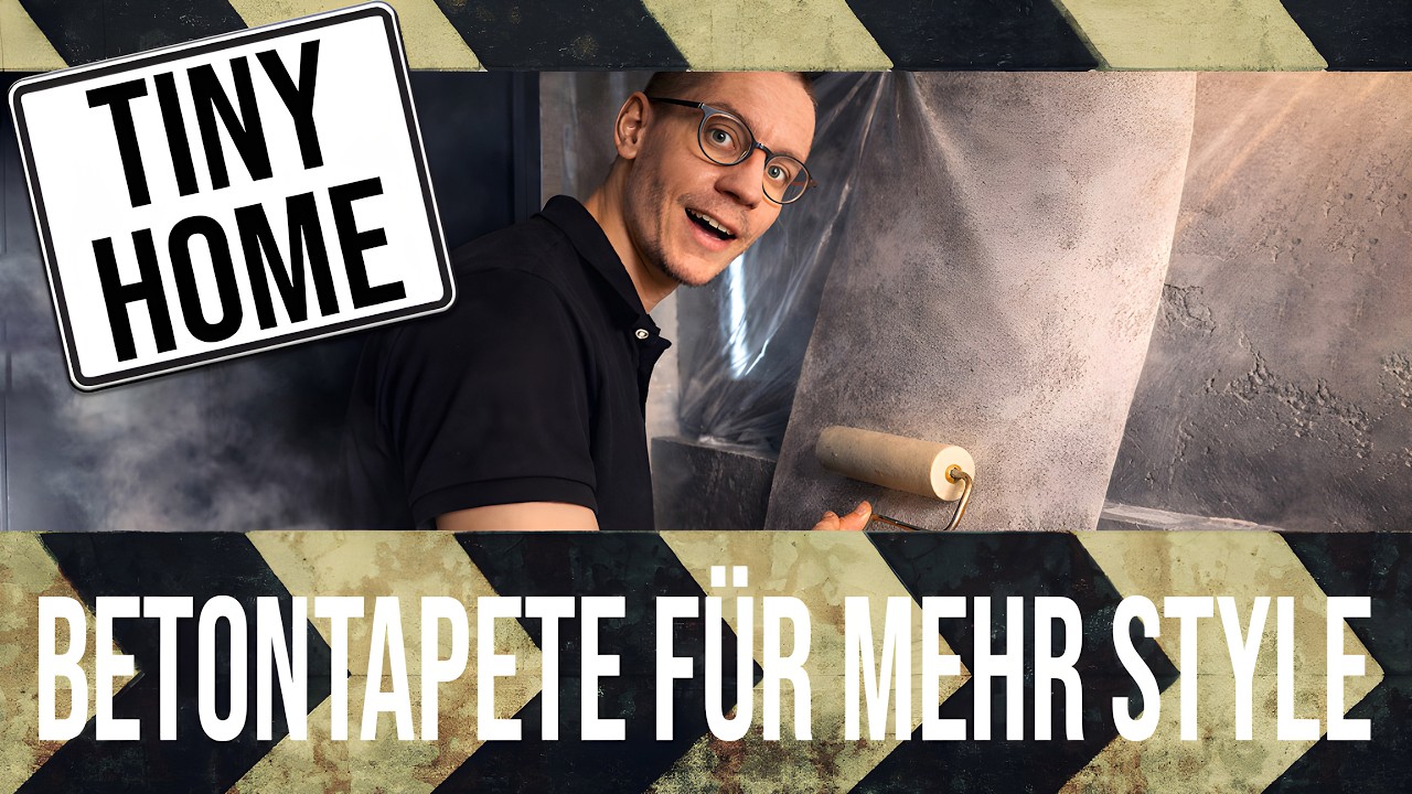 Diese Wall Rapture Betontapete sieht aus wie echter Beton! Tiny House Industrial Style