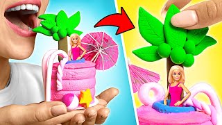 LECKER! Dekorieren einer Miniatur-Puppentorte in Rosa | FUN DIY!