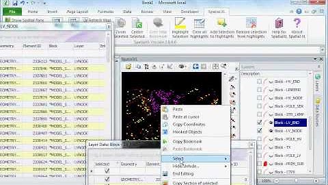 SpatialXL: Select back from graphics to Excel and Data Sources