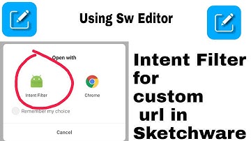 #sketchware Intent filter for custom url using SwEditor