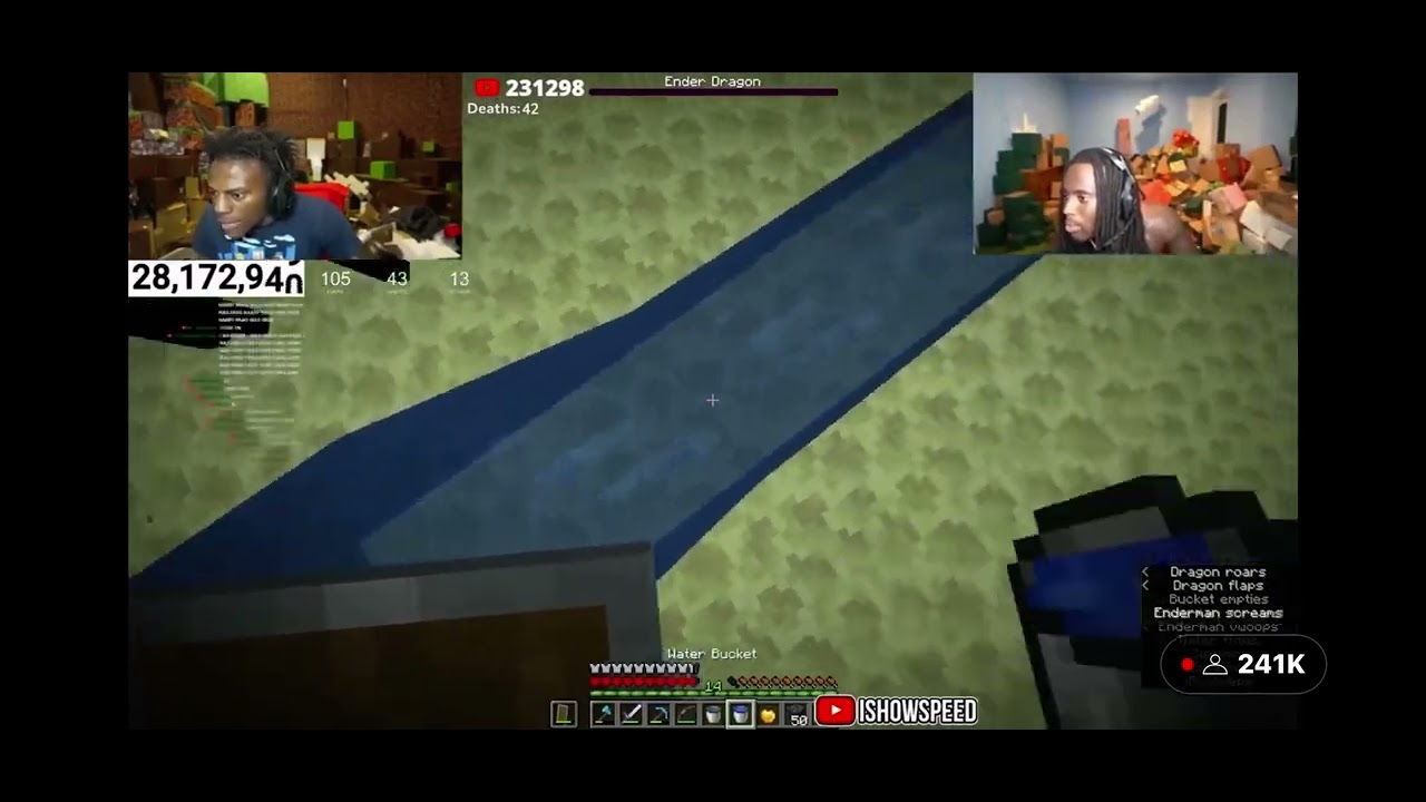 Speed and Kai Cenat beat Hardcore Minecraft! - YouTube