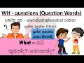 What -වට් -කුමක්ද ?/ මොකක්ද ? / ප්රශ්නවාචී පද