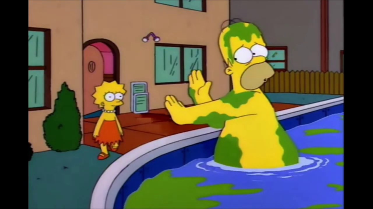 Simpsons Swimming