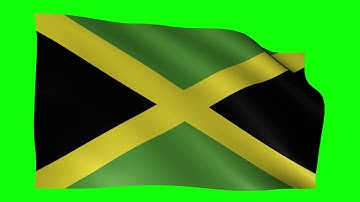 Jamaica Flag #2 - 4K Green Screen FREE high quality effects