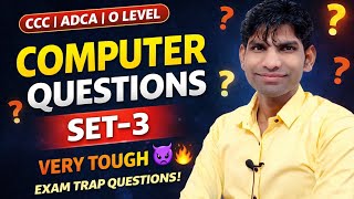 Computer Objective Questions Set 3 | Very Tough 🔥 | CCC ADCA O Level Exam Practice