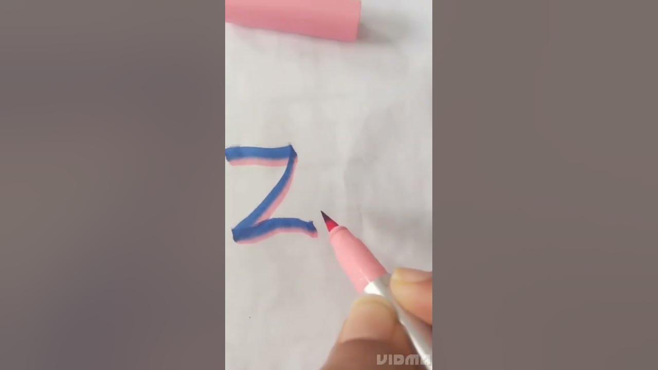 "Ziya" name calligraphy 💙💗 short video 💫 #viral #shorts #viralvideo ...