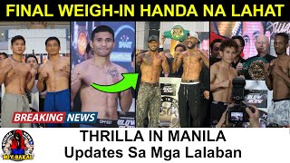 Wonderboy Martin, Tapales, Marcial, Jerusalem Weigh-In Update Jayson Casimero Water Boy Nalang Daw