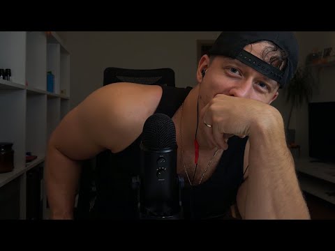 Male Breathy Whisper and Gum Chewing for Anxiety Relief ASMR