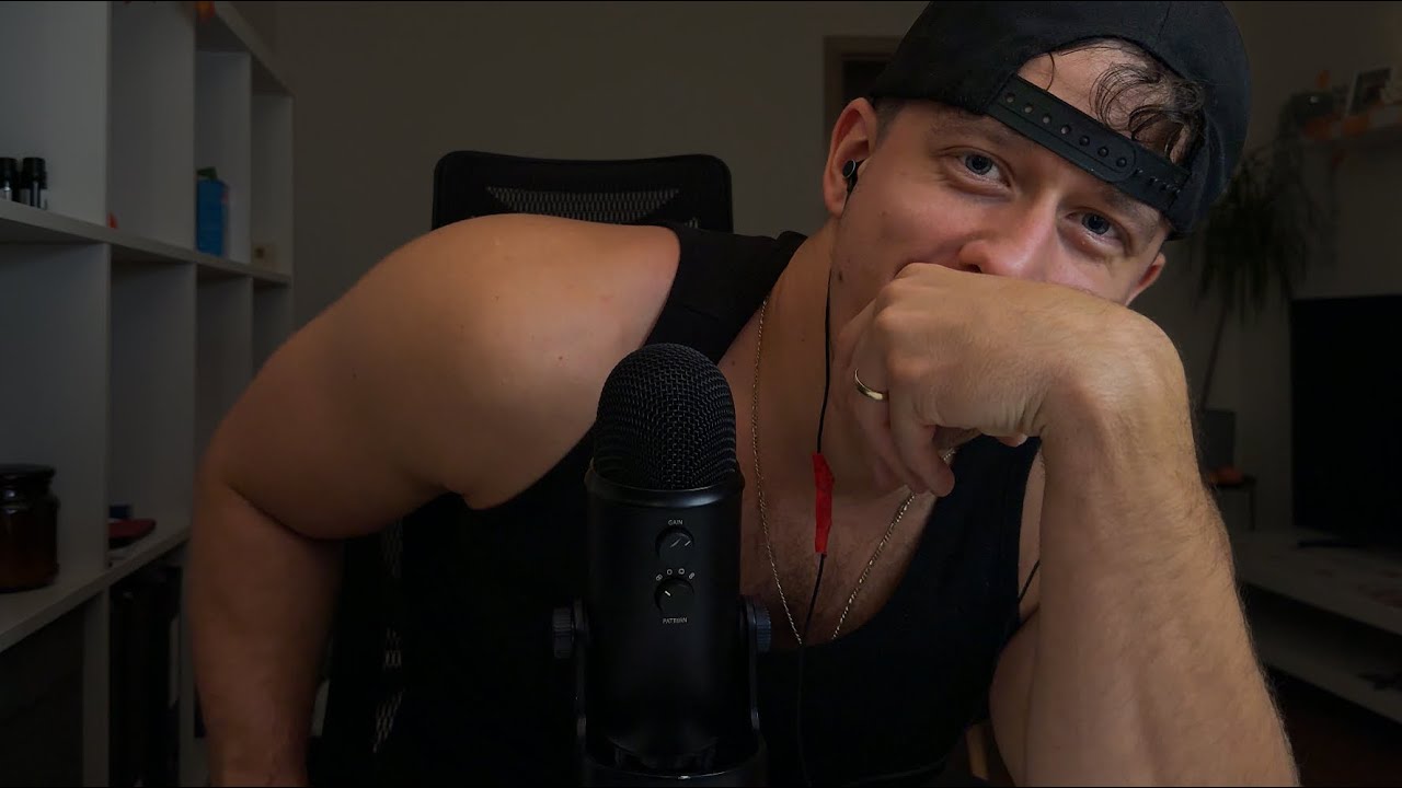 Male Breathy Whisper and Gum Chewing for Anxiety Relief ASMR