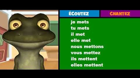 French musical conjugation = Rock = mettre