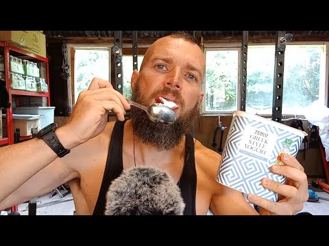 ASMR Yogurt Eating Sounds With Spoon Licking | Whispered | ASMR Mouth Sounds