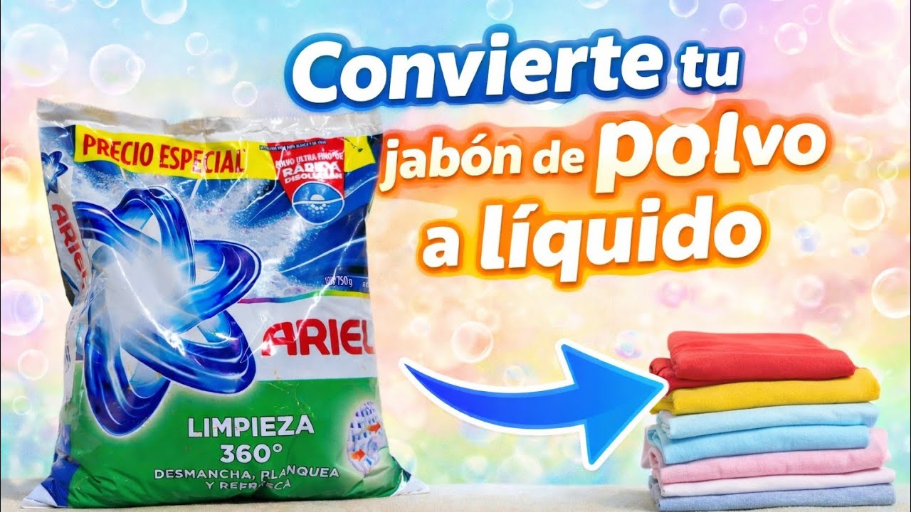 De polvo a líquido 😱 ¡Rinde más y cuesta menos!#ahorroencasa #jabóncasero 