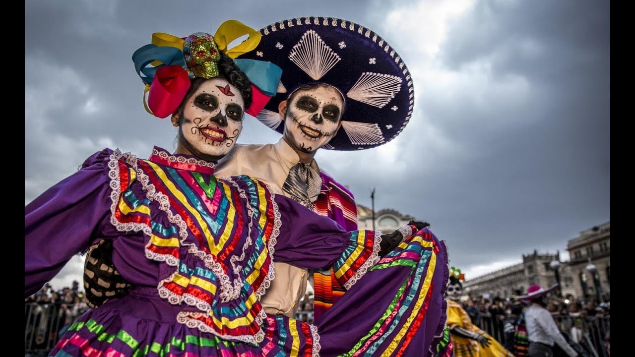 Giorno Dei Morti Celebrata In La Sfilata del Giorno dei Morti a Città del Messico: Dia de Los Muertos
