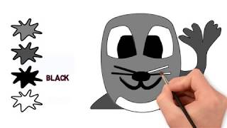 ClipArt Share Coloring Pages - Seal - Learn Colors and Animals