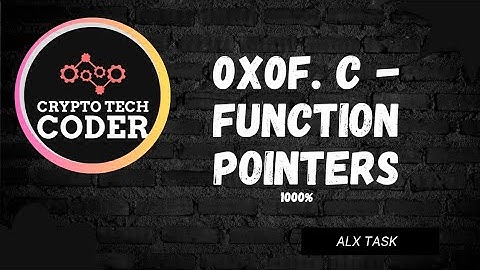 0x0F. C - Function pointers || code along || explained || 1000%