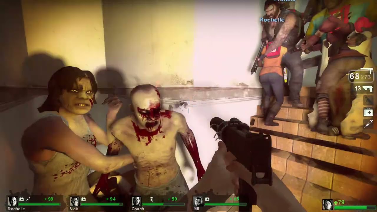 Left 4 Dead 2 - Deadly Dispatch With All 8 Survivors (As Ellis L4D Beta Animations)
