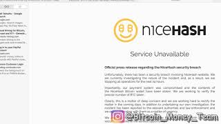 Nicehash HACKED!!! Bitcoin WALLET EMPTIED!