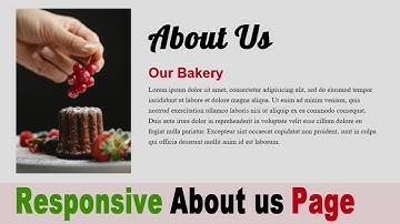 Responsive About Us Page | Website Using HTML and CSS | HTML & CSS Tutorial