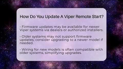 How Do You Update A Viper Remote Start? - Talking Tech Trends