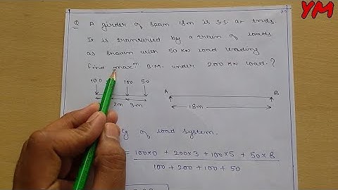Structural analysis 2- How to solve rolling loads numerical by Influence line diagram.(In Hindi).