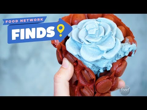 Sculpted Ice Cream Roses at Cauldron Ice Cream | Food Network Finds