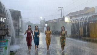 CAN YOU HANDLE THIS? ⛈️ Heavy Rain & Lightning in Green Rural | Overcome Insomnia Fast