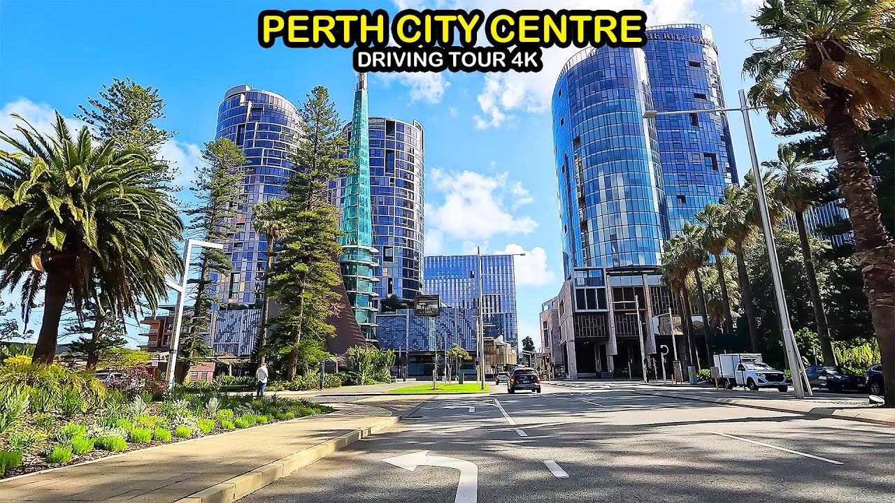 Perth, Western Australia - Scenic Drive Perth City CBD (Driving 4K)