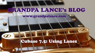 Using Lane Tracks in Cubase 7.5